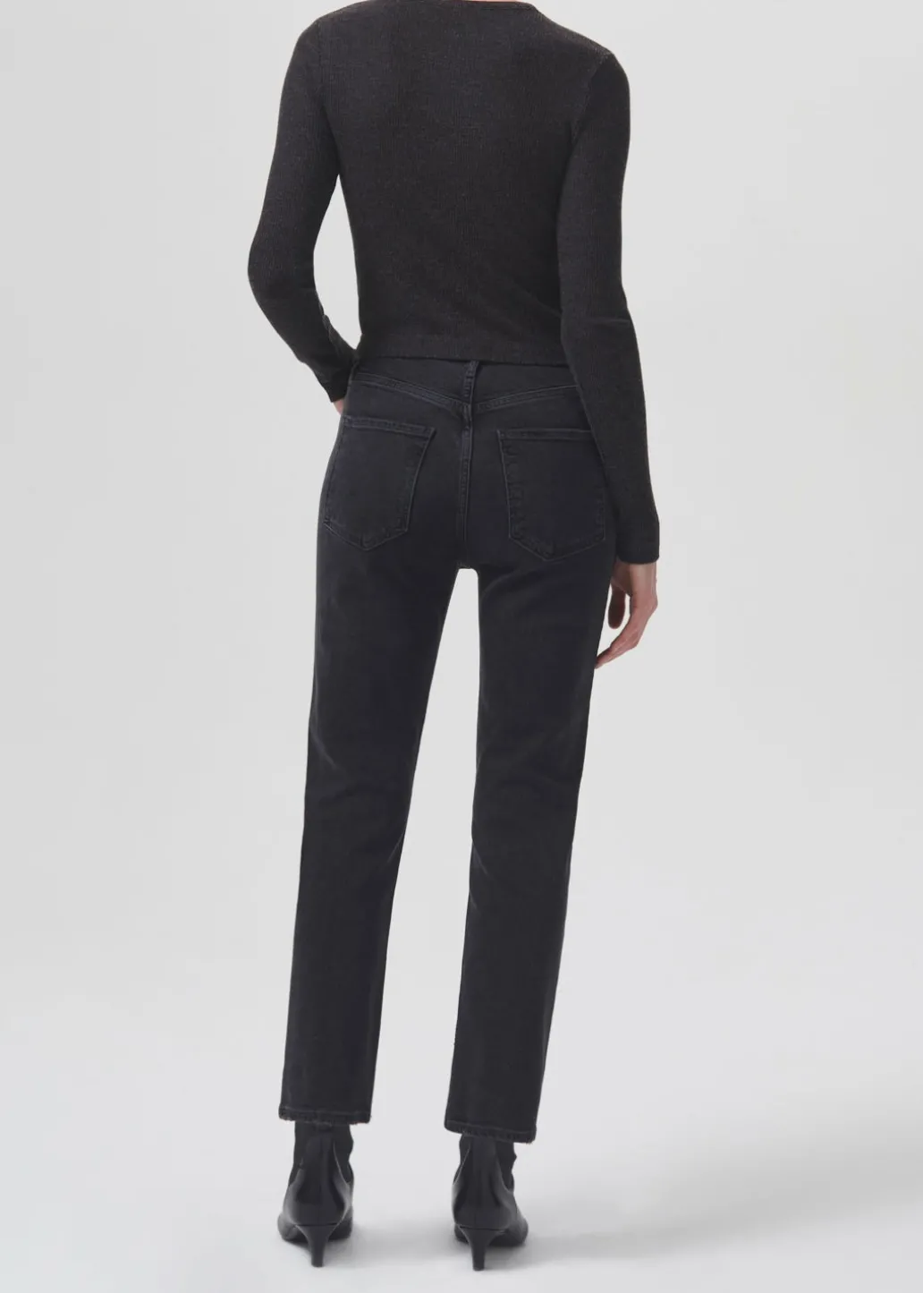AGOLDE Riley Long High Rise Straight (Stretch) In Panoramic Best Sale