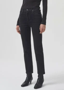 AGOLDE Riley Long High Rise Straight (Stretch) In Panoramic Best Sale