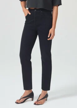 AGOLDE Riley Long High Rise Straight (Stretch) In Compilation Clearance