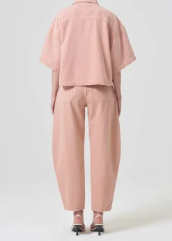 AGOLDE Rona Box Shirt In Pink Salt Best Sale