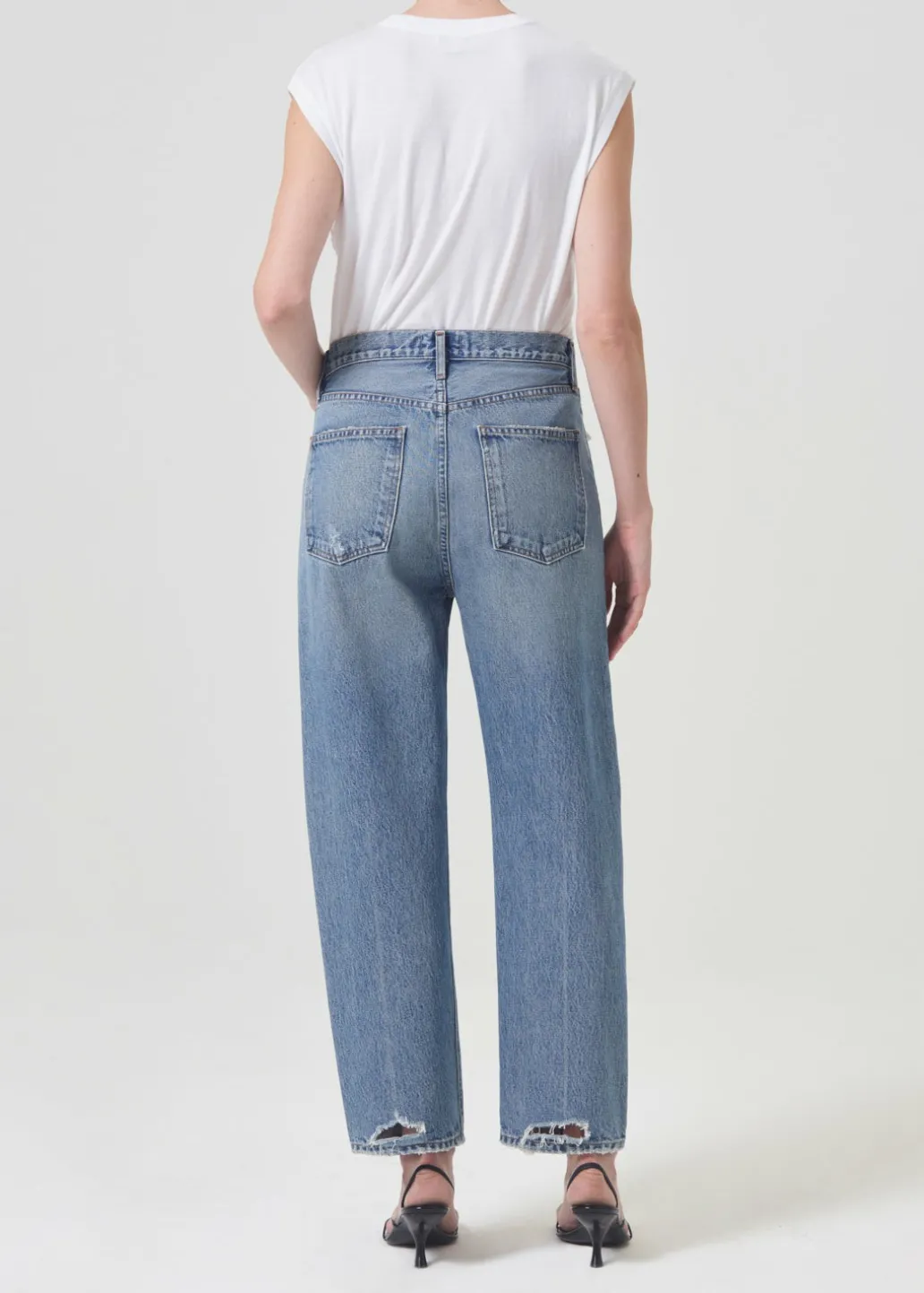 AGOLDE 90'S Crop Mid Rise Straight In Hooked Discount