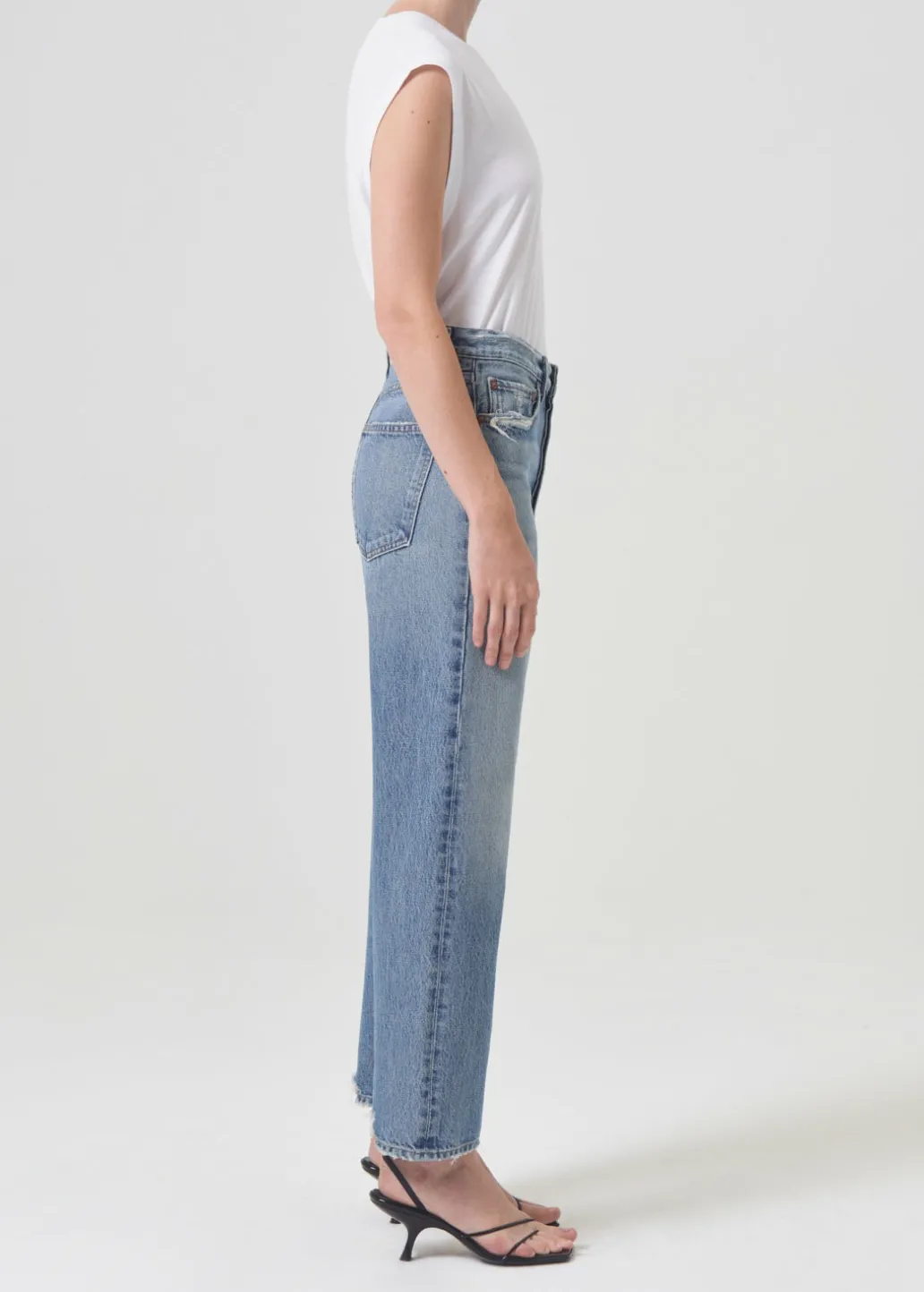 AGOLDE 90'S Crop Mid Rise Straight In Hooked Discount