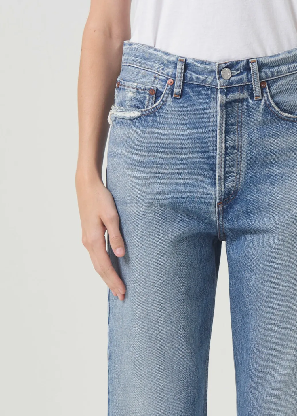 AGOLDE 90'S Crop Mid Rise Straight In Hooked Discount