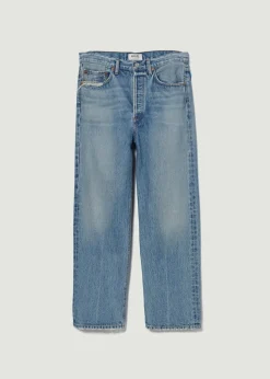 AGOLDE 90'S Crop Mid Rise Straight In Hooked Discount
