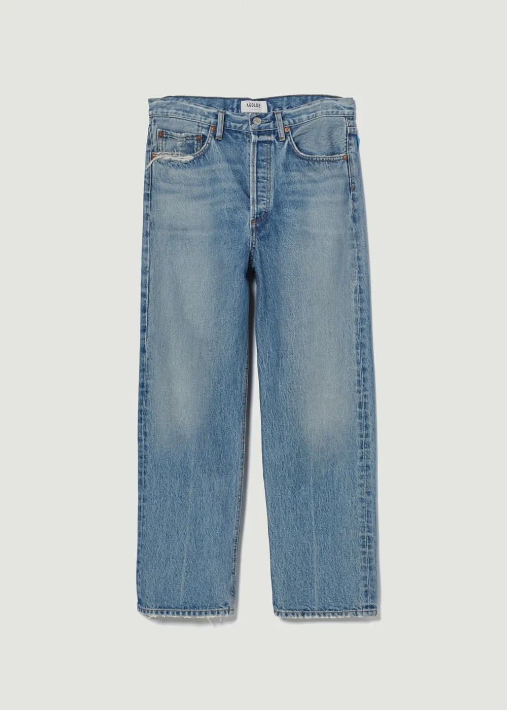AGOLDE 90'S Crop Mid Rise Straight In Hooked Discount