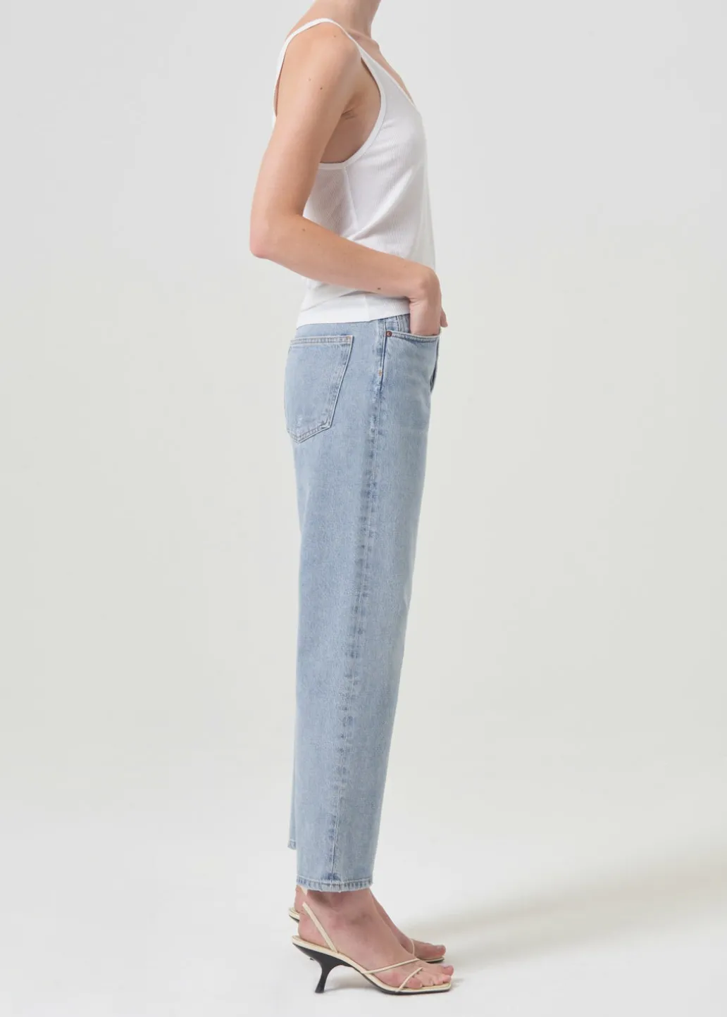 AGOLDE 90'S Crop Mid Rise Straight In Replica Fashion