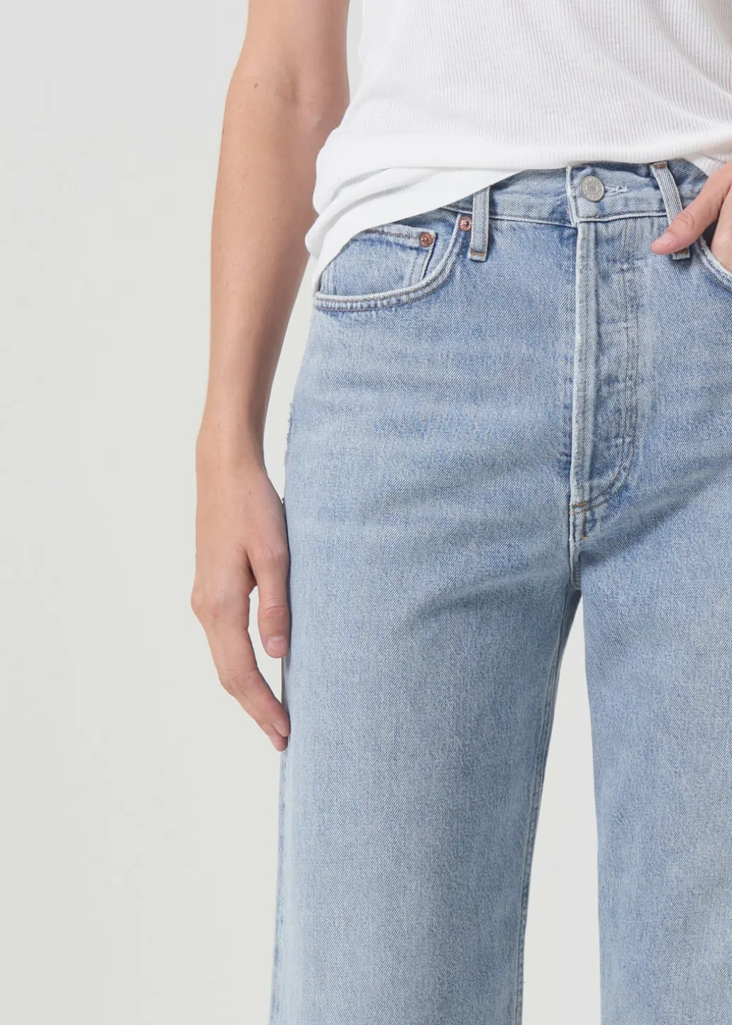 AGOLDE 90'S Crop Mid Rise Straight In Replica Fashion