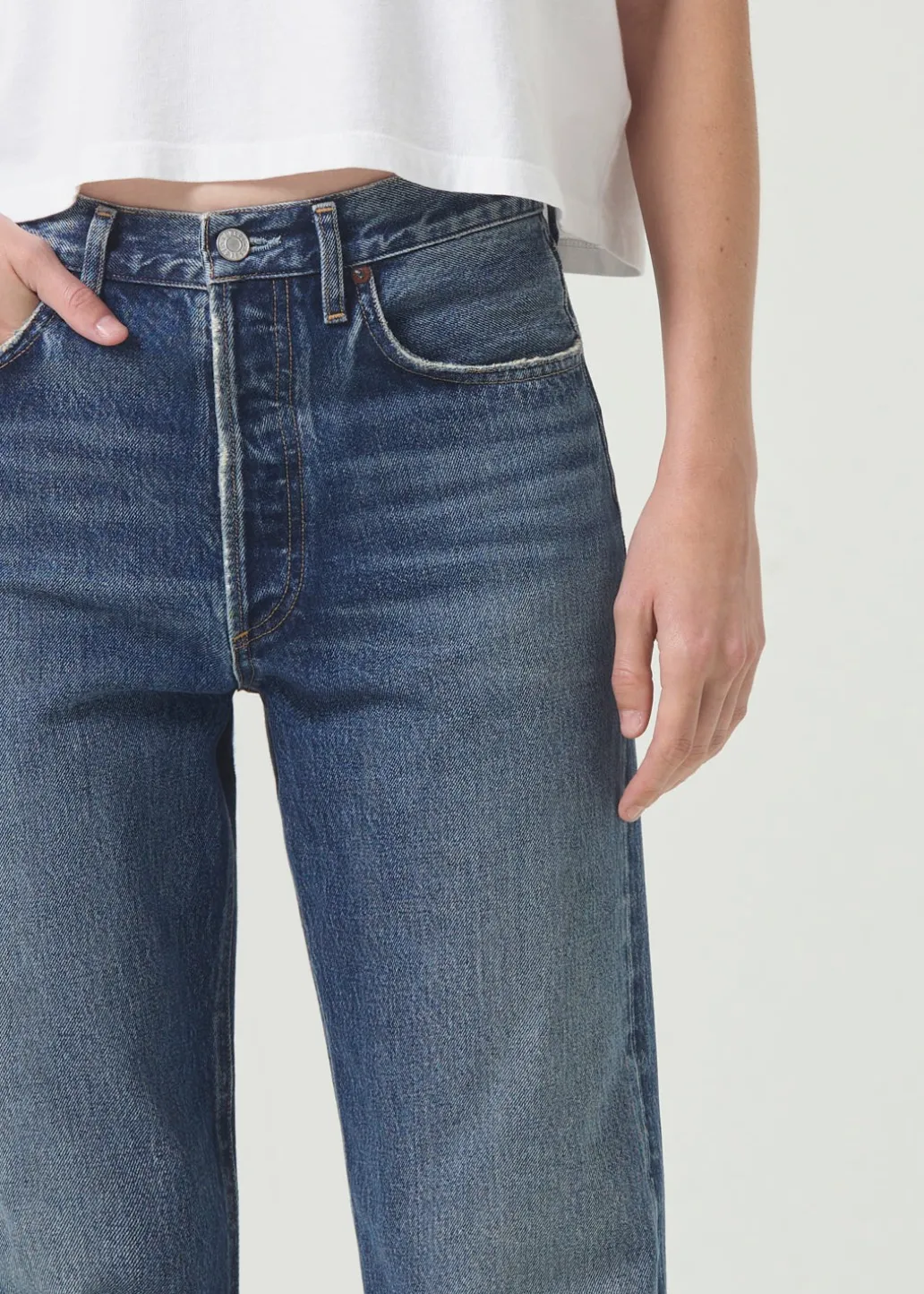 AGOLDE 90'S Mid Rise Straight In Imagine Cheap