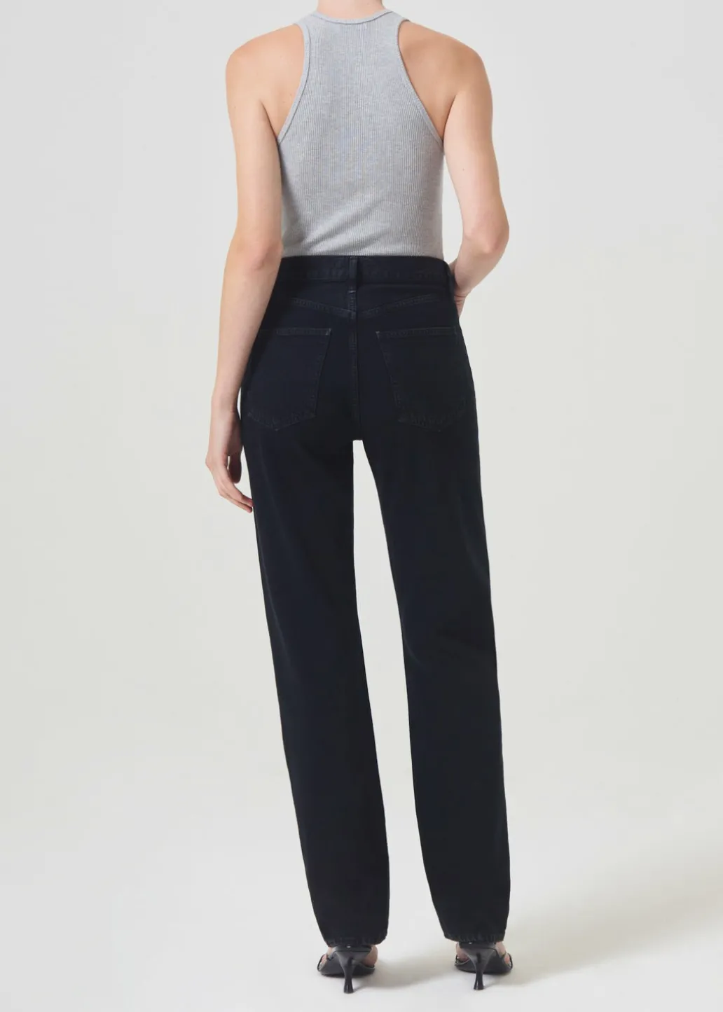 AGOLDE 90'S Pinch Waist High Rise Straight Long In Crushed Sale