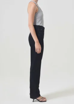 AGOLDE 90'S Pinch Waist High Rise Straight Long In Crushed Sale