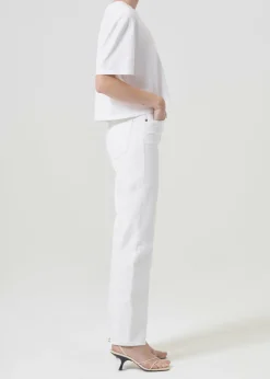 AGOLDE 90'S Pinch Waist High Rise Straight In Marshmellow Shop