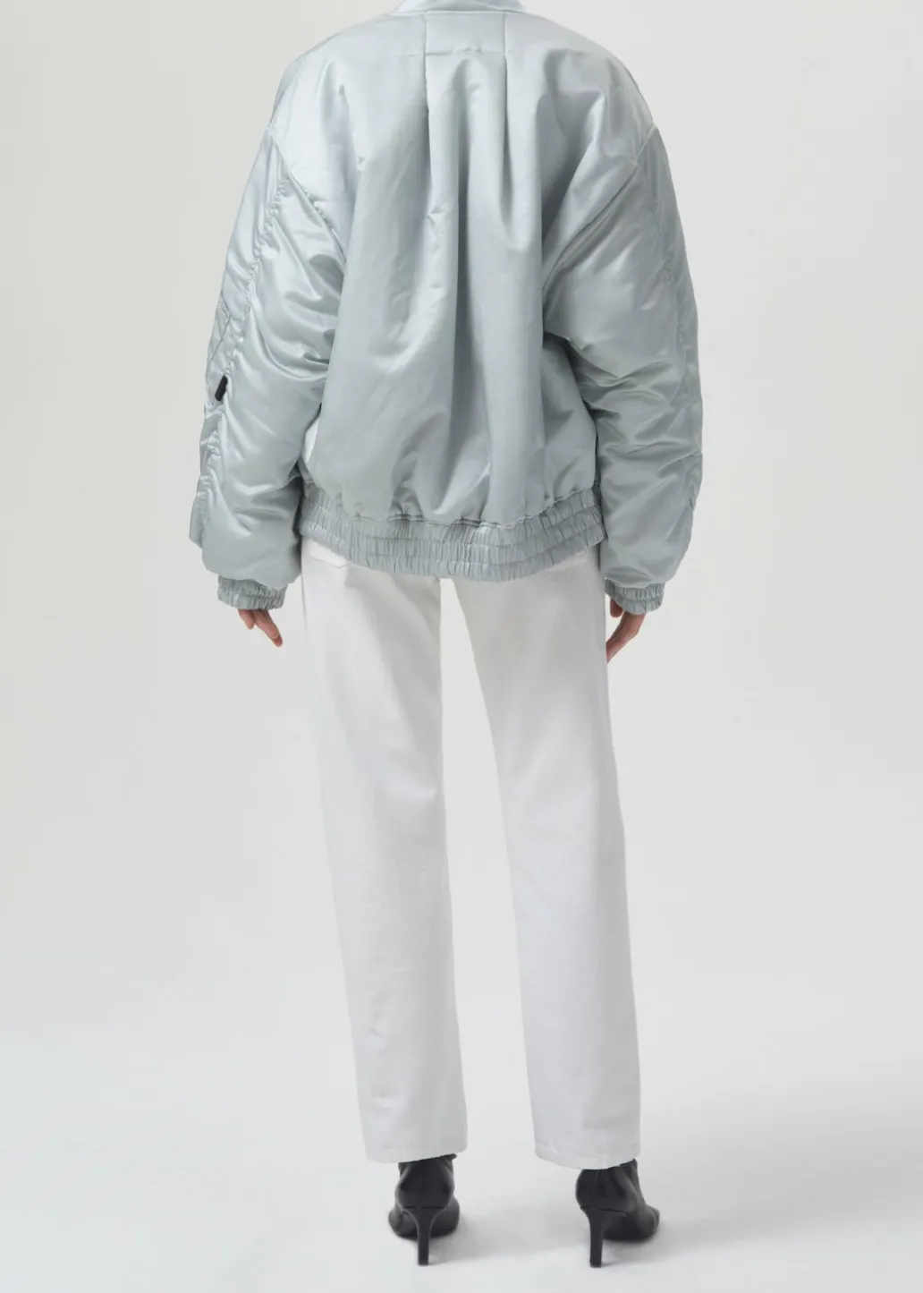 AGOLDE Shoreditch Ski Club X Nisa Bomber Jacket In Oyster Discount