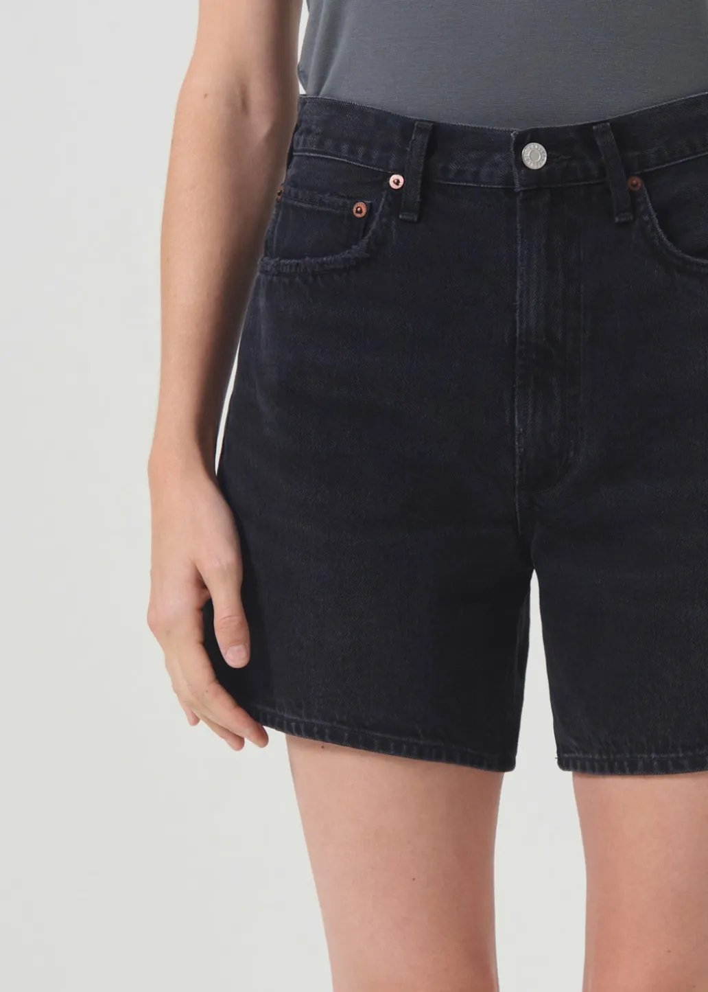 AGOLDE Stella High Rise Short In Bat Sale