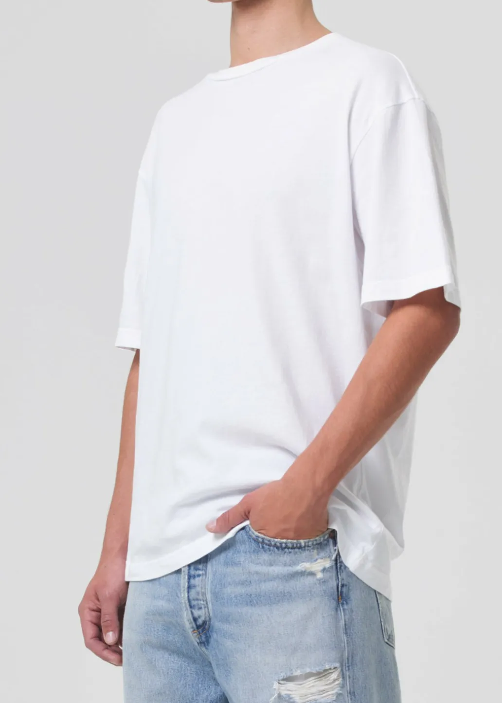 AGOLDE Sumner Tee In White Cheap