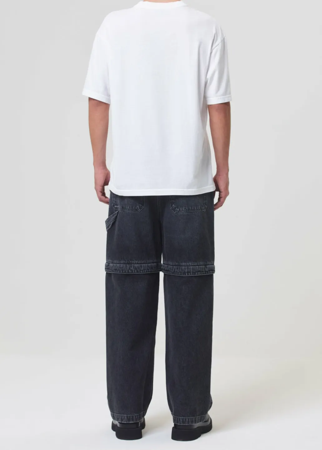 AGOLDE Sumner Tee (Kim) In White Metal Outlet