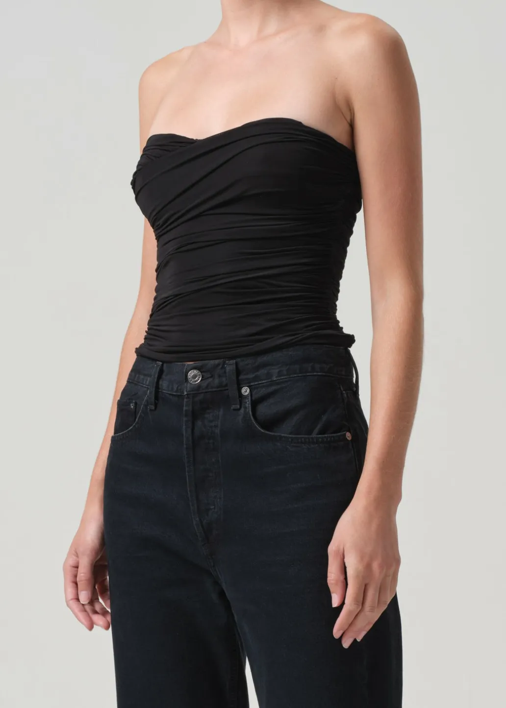 AGOLDE Tonia Twist Tube In Black Fashion
