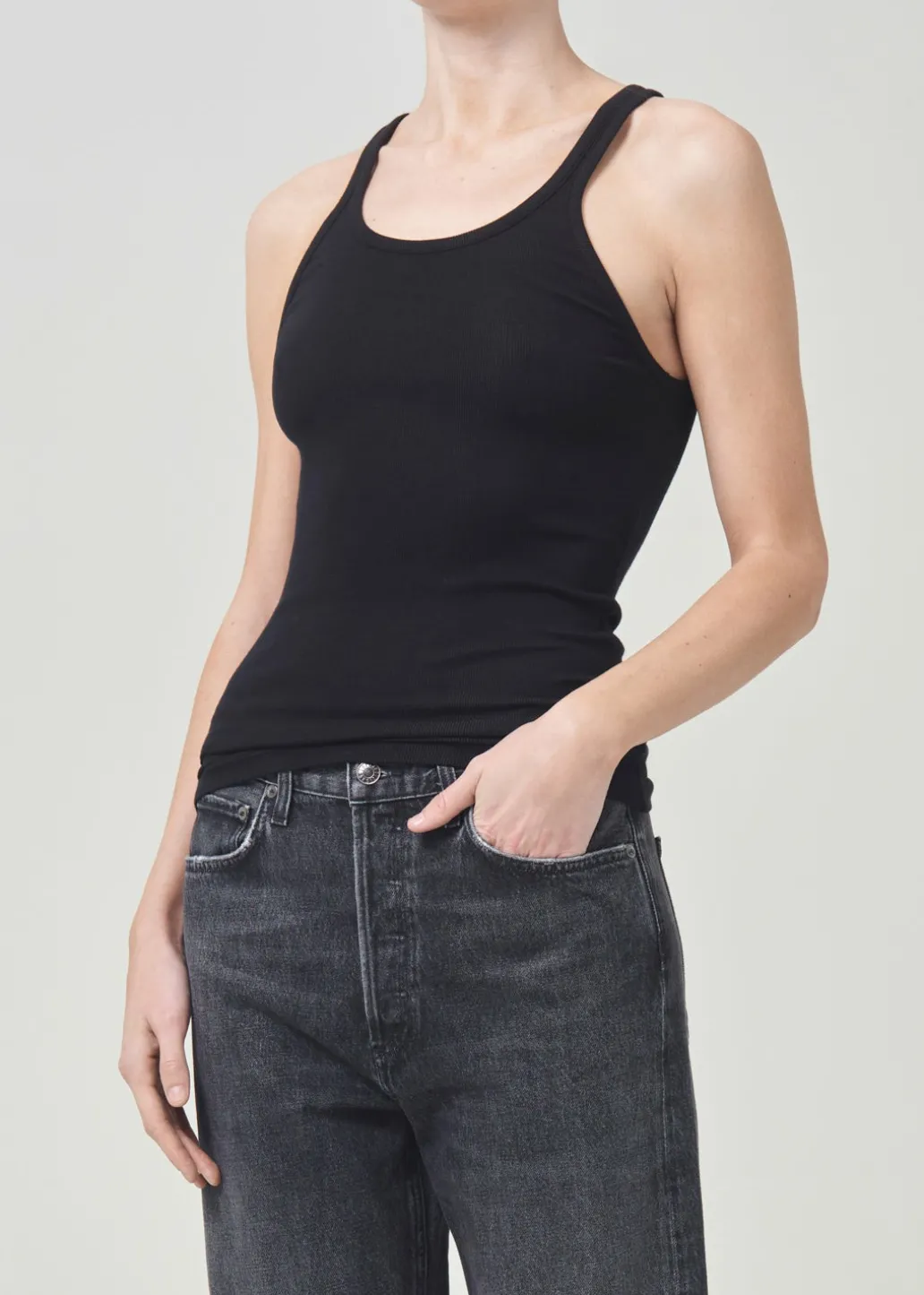 AGOLDE Zane Tank In Black Outlet